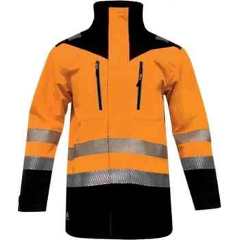 Pánský zimní kabát BUNDA High Vis 100% PES GRAFIZHV zářivě oranžová-černá 3XL