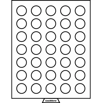 Sběratelství Leuchtturm Box na 35 mincí do Ø 31 mm, se sametově červenou výstelkou