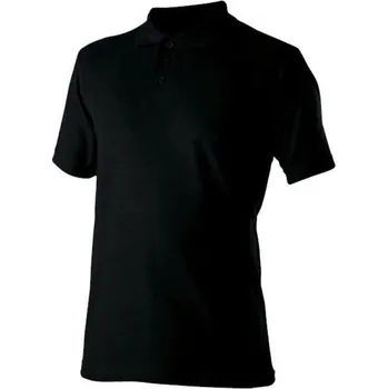 Pánská košile POLOKOŠILE krátký rukáv bavlna+PES pique PIKÉ 200g černá 3XL