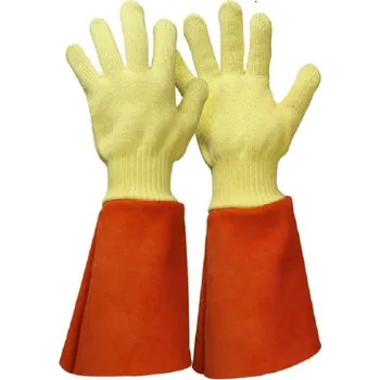 Pracovní oblečení RUKAVICE PROTIŘEZNÉ A TEPELNÁ RIZIKA do 250°C PARA4HEAT+ žlutá-oranžová 7 (S)