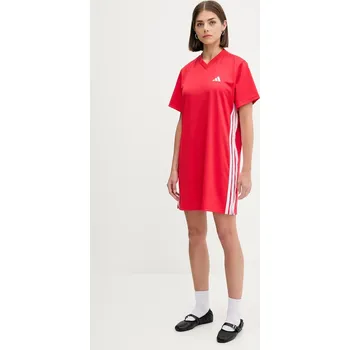 Dámské šaty Šaty adidas červená barva, mini, JZ8131 33X, vel. S