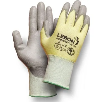 Pracovní rukavice RUKAVICE PROTIŘEZNÉ povrstvené PU POWERFIT/VIZ žlutá-šedá 6 (XS)
