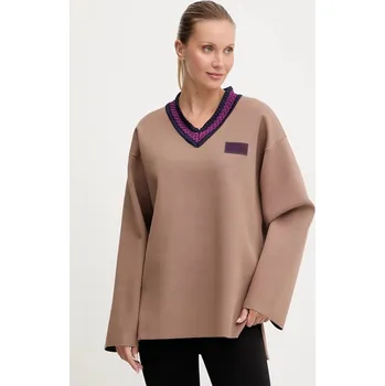 Dámský svetr Svetr EA7 Emporio Armani dámský, béžová barva, AF18425.7X000388 80X, vel. S/M