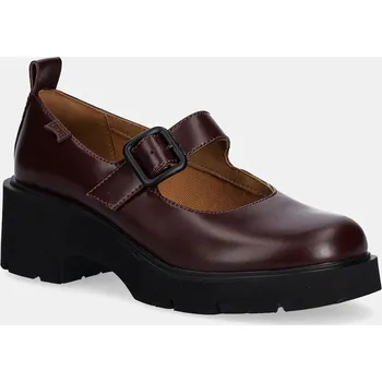 Dámské lodičky Kožené lodičky Camper Milah vínová barva, na podpatku, K201681-007 K201681.007 83X, EUR 41