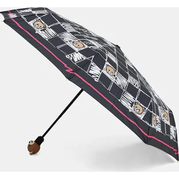 Deštník Deštník Moschino černá barva, 8620 8620.openclose 99A, vel. ONE SIZE