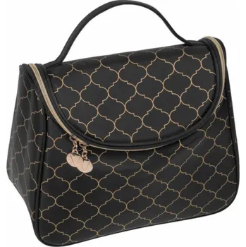 Kosmetický kufr Kosmetický kufřík Auri Art Deco s chlopní Black