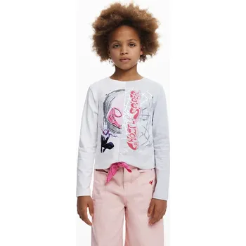 Chlapecké tričko Dětské tričko s dlouhým rukávem Desigual 25WGTK18 bílá 00X, vel. 116