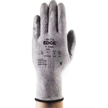 Pracovní rukavice RUKAVICE PROTIŘEZNÉ povrstvené PU EDGE 48-711 šedá 7 (S)