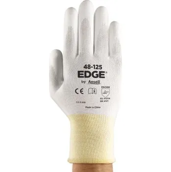 Pracovní oblečení RUKAVICE POVRSTVENÉ PU (dlaň) EDGE 48-125 bílá 6 (XS)