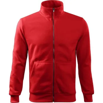 Pánská mikina MIKINA propínací bavlna+PES teplákovina ADVENTURE 407 červená 07 S