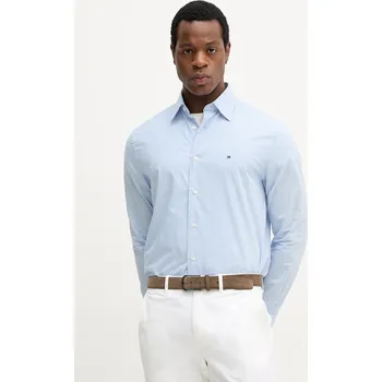 Pánské oblečení Bavlněná košile Tommy Hilfiger MW0MW39438 modrá 50X, vel. S