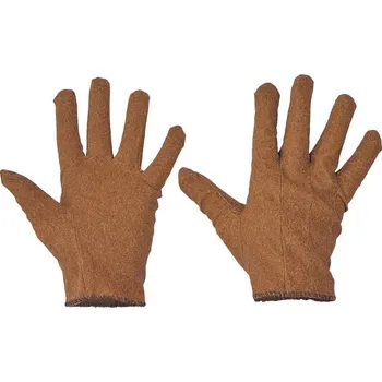 Pracovní oblečení RUKAVICE POVRSTVENÉ vinyl (celomáčené) EGRET hnědá 9 (L)