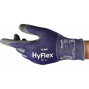 Pracovní rukavice RUKAVICE PROTIŘEZNÉ povrtvené nitrilem HYFLEX 11-561 šedá 7 (S)