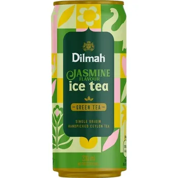 Ledový čaj Dilmah Jasmine Green Ice Tea 0,33l - plech