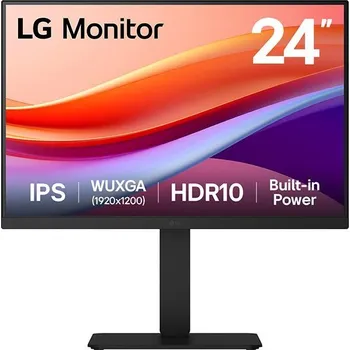 Monitor LG 24BA55W-B 24" LED monitor, 24", IPS, 1920×1200, 16:10, 75Hz, 5ms, 1000:1, 350cd/m2, DP, HDMI, USB, PIVOT, repro, en. tř. E, černý 24BA55W-B.AEU