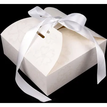 Dárková krabička Papírová krabička se stuhou a glitry Varianta: viz foto, Balení: 50 ks