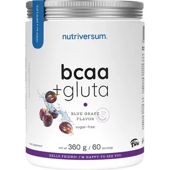 Aminokyselina Nutriversum BCAA+GLUTA 360 g Příchuť: Modré hrozno