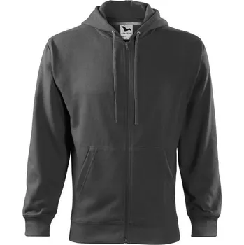 Pánská mikina MIKINA propínací bavlna+PES teplákovina ZIPPER 410 ocelově šedá 36 L