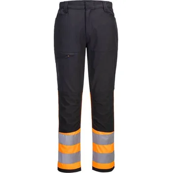 Pracovní zástěra KALHOTY pas High Vis 100% PES HI-VIS CD888 oranžová-černá EUR64/48