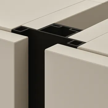 Nábytek Paradox Vertikální úchytkový profil za dvířka OLYMP středový / Černá matná 3 m