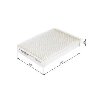 Filtr do auta Kabinový filtr Suzuki SPLASH (EX) Bosch - 1.0, 1.2, 1.2VVT, 1.3CDTI