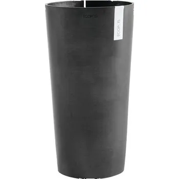 Váza Výsadbová váza Ecopots Amsterdam plastová Ø 34 cm V 66 cm tmavě šedá