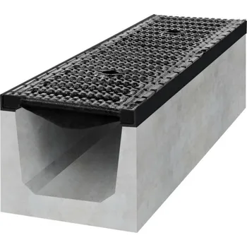 Odvodňovací žlab Gutta betonový žlab D400 s litinovou mříží H250 d. 1000 x š. 200 x v. 250 mm