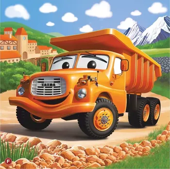 Puzzle DINO Puzzle Tatra Auta: Tatra 148 žlutá 60 dílků