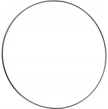 Lapač snů Kovový kruh na lapač snů Ø80 cm - stříbrný