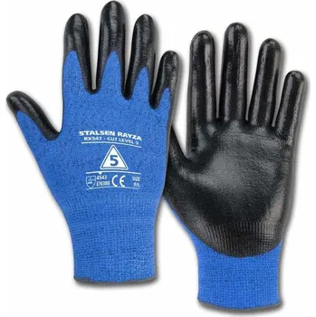 Pracovní rukavice RUKAVICE PROTIŘEZNÉ povrstvené latexem RAYZA RX547 modrá-černá 11 (2XL)