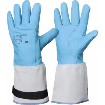 Pracovní rukavice RUKAVICE KRYOGENNÍ hovězí lícovka CRIO modrá-šedá 11 (2XL)