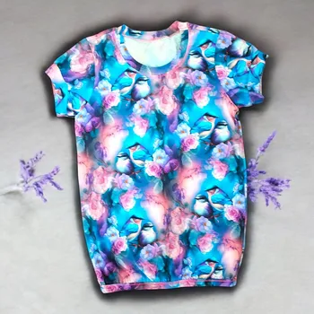 Dívčí oblečení Holčičí tričko ptáčci fialová Velikost: 86/92 Holčičí tričko