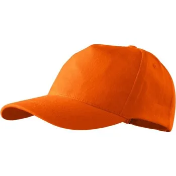Čepice ČEPICE pětipanelová 100% bavlna 307 oranžová 11 UNI