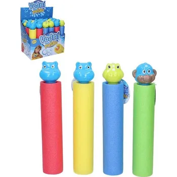 Pistole vodní dělo soft 26cm pěnová trubice lehká s hlavou zvířátka na vodu 4 barvy