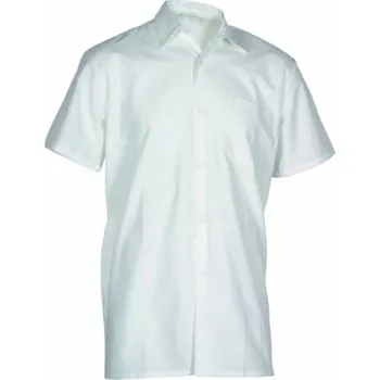 Pánská košile KOŠILE krátký rukáv 100% bavlna F 5001 A ZDRAVOTNÍ bílá 43