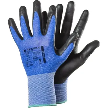 Pracovní rukavice RUKAVICE POVRSTVENÉ nitril (dlaň) TEGERA 779 modrá-černá 12 (3XL)