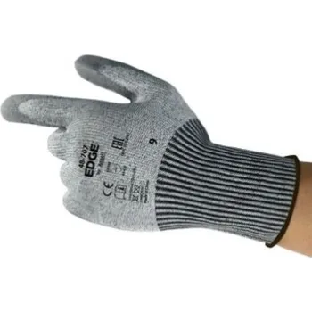 Pracovní rukavice RUKAVICE PROTIŘEZNÉ povrstvené PU EDGE 48-707 šedá 10 (XL)