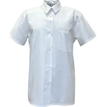 Pánská košile KOŠILE krátký rukáv dámská 100% bavlna F 5501 Aa) bílá 45