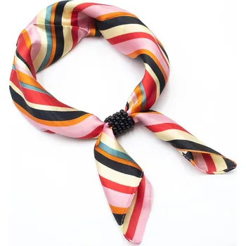 Šátek Šátek s bižuterií Letuška Light - barevný s pruhy