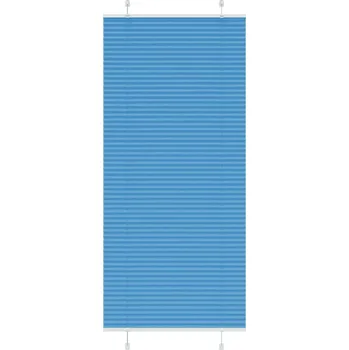 Stavebniny vidaXL Plisovaná roleta 90x200 cm Šířka látky 89,4 cm Polyester [4015515] Barva: Modrá