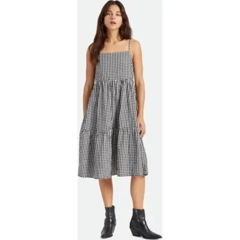 Dámské šaty BRIXTON šaty - Gingham Tier Dress Black (BLACK)