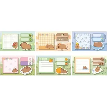 Samolepící bloček Bloček samolepicí capybara set 70x70mm+2ksx55x18mm+50x50mm,20l
