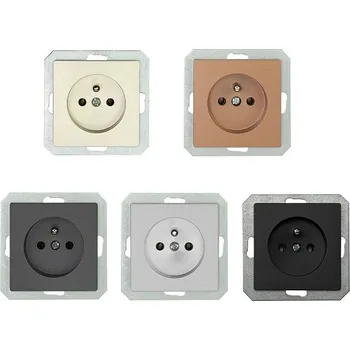vypínač a zásuvka Greenlux Elektrická zásuvka jednotka bez rámečku (5 barev) Matná černá