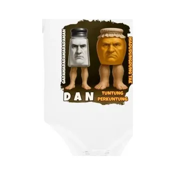 Žertovný předmět Dan i Tuntung Perkuntung - Italian Brainrot - solnička a sklenice medu - dětské body s potiskem- Tričkový.cz