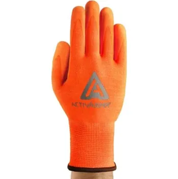 Pracovní rukavice RUKAVICE PROTIŘEZNÉ povrstvené PU+nitril ACTIVARMR 97-013 oranžová 7 (S)