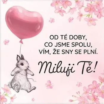 Dekorativní magnet ALBI Magnetka - Miluji Tě