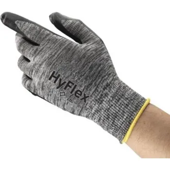 Pracovní rukavice RUKAVICE POVRSTVENÉ nitril (dlaň) HYFLEX 11-801 šedá-černá 9 (L)