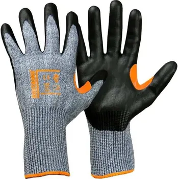 Pracovní rukavice RUKAVICE PROTIŘEZNÉ A TEPELNÁ RIZIKA do 100°C DURANIT-ULTRA černá-modrá 6 (XS)