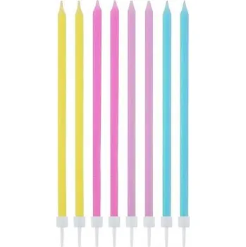 Dortová svíčka ALBI Svíčky dortové 16 ks neonové 14,5 cm