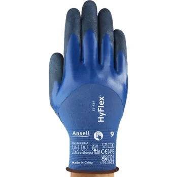Pracovní rukavice RUKAVICE POVRSTVENÉ nitril (3/4) HYFLEX 11-925 modrá 8 (M)
